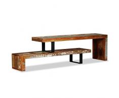 vidaXL Mobile Porta TV in Legno Massello di Recupero