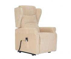 POLTRONE ITALIA Bob 2 motori Poltrona elettrica Alzapersona Detraibile 19% Roller System seduta micromolle poltrone per anziani poltrona relax Cammello