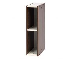 Iris Ohyama, Libreria/scaffale per armadietto a 2 livelli/mobili laterali/scaffale salvaspazio, Modulare, Altezza mensola regolabile 3,2 cm, Ufficio, Casa - Space Saving Shelf - UB-6015 - Marrone
