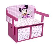 Disney - Cassapanca portagiochi Minnie Mouse convertibile in scrivania