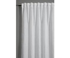 GARDINIA Tenda con Passanti Nascosti e Nastro Fettuccia Integrato, Opaca, Filtrante, Bianco, Voile Jacquard, 140 x 245 cm