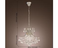 ALFRED Moderno lampadario di cristallo con 6 luci, moderna luce di soffitto, Camera da letto, Soggiorno Lampadario con 6 luci