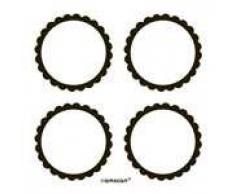 Etichette Amscan Candy Buffet Scalloped, Nero