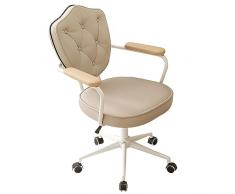 XIaoHESHop Retro Schienale medio Sedia operativa per ufficio Pelle PU Esecutiva Altezza regolabile Casa Sedia da lavoro per scrivania con funzione di inclinazione a 120°, Girevole a 360 gradi