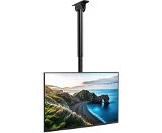 Supporto per TV da Soffitto - Staffa Regolabile per TV Inclinabile Girevole per Schermi da 26-65 pollici - Supporto per Tetto a Movimento Completo Contiene Fino a 50kg con VESA 400 x 400mm