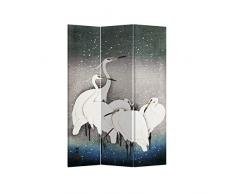 Fine Asianliving Separè Paravento Divisori Japanese Cranes L120xH180cm separè paravento divisore Interno divisorio