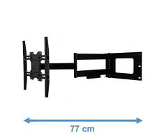 DQ Hercules Fixed 400 Supporto TV Nero - Consigliato TV-size: 24-63 - VESA 75x75 100x100 200x100 200x200 300x300 400x200 400x300 400x400 mm - Girevole / Orientabile