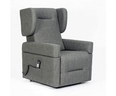 POLTRONE ITALIA Lexa 2 motori Poltrona Alzapersona reclinabile Detraibile 19% braccioli estraibili seduta micromolle poltrone elettriche poltrone relax Tortora