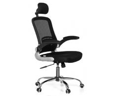 hjh OFFICE Vendo Net Sedia da Ufficio Girevole, Tessuto, 100 % Poliestere, Nero