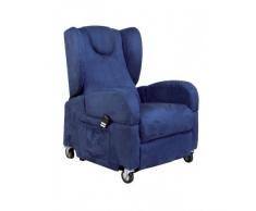 POLTRONA RELAX ELETTRICA Mod. PO9 RECLINABILE CON ALZAPERSONA E BRACCIOLI ESTRAIBILI - A DUE MOTORI E QUATTRO RUOTE PIROETTANTI - Vari colori