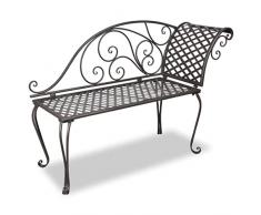 Seating Outdoor Garden Chaise Lounge 128 cm Acciaio Antico Brown Panchine allaperto