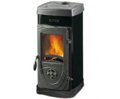 Stufa a Legna Bruciatutto Nordica mod.Super Junior 5 Kw versione Nera 64 kg
