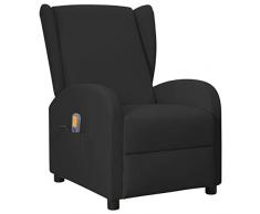 Festnight Poltrona a Orecchioni Alzapersona Massaggio Marrone Poltrone Salotto Sdraio Relax Poltroncine da Salotto Poltrone per Soggiorno Similpelle Adatto per Soggiorno E Camera da Letto