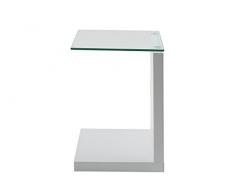 AC Design Furniture Michel Tavolino, Alt.: 50 x L: 40 x P: 35 cm, Bianco, Legno, 1 pz
