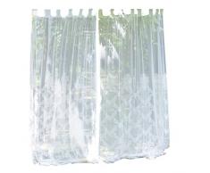 Blanc Mariclo - Tenda Pentimento bianca 150 x 290 cm con passanti