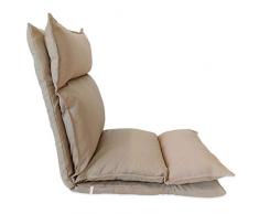 Rebecca Mobili Sedia Poltrona Futon Beige, Metallo Poliestere, Riposo Inclinabile, Soggiorno Veranda - Misure 70 x 56 x 70 cm (HxLxP) - Art. RE6196