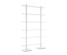 ZStyle BBB Italia Libreria B.Bliotek a Parete Scaffale Porta Libri con Ripiani (120_x_198,5 cm, Bianco)