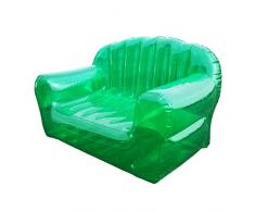 WUJAFCW Poltrona Gonfiabile Air Lazy Sofa Divano Trasparente Multicolore for Il Campeggio da Viaggio for Interni ed Esterni (Color : Green)