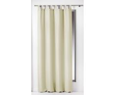 Douceur DIntérieur - 1600523, Tenda Con Passanti , 140 X 260 Cm , Essentiel , Poliestere Unito , Beige