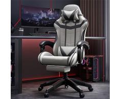 XIaoHESHop Sedia da ufficio ergonomica, Pelle PU Sedia da scrivania con poggiatesta e funzione di inclinazione a 135°, Supporto lombare Girevole Sedia operativa per ufficio, gioco, computer, Altezza