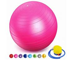 HUANGXIU Ball Chair, Yoga Pilates Balance Ball con Pompa Palla da Gravidanza Il Parto Ginnastica maternità Travaglio e Yoga,rosa,65cm