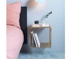 Admir Nordico Mensola da Parete Parete, Quadrato Cubo Mensola da Muro Metallo Soggiorno Camera da Letto Scaffali Pensili Scaffale Libreria Parete-Oro 30cm(12inch)