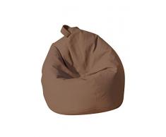 13Casa Dea Poltrona a Sacco, Ecopelle, Marrone, 70 x 110 cm