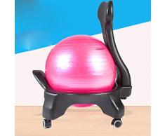 Wly&home Balance Ball Chair, Esercizio stabilità Yoga Ball Sedia ergonomica Premium per la casa e la scrivania,Rosa