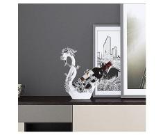 Portabottiglie vino, Portabottiglie vino in resina, per la Casa Cucina Soggiorno Ufficio Dispensa Sbarra Cantina e regalo (Color : Silver+white)