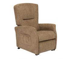 POLTRONE ITALIA Clotilde 2 motori Poltrona elettrica Alzapersona Roller System poltrone per anziani poltrona relax Tortora