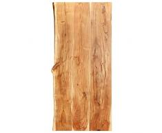 vidaXL Piano per Lavabo Bagno Ripiano per Lavello Rustico Mensola per Lavandino Accessori per Bagno 114x52x3,8 cm Legno Massello di Acacia