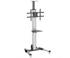 StarTech.Com Carrello TV per Schermo da 32 a 70, Regolazione Altezza One-Touch, Carrello Mobile per TV, VESA