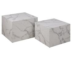 AC Design Furniture Dicte Tavolino da Salotto, Legno, Bianco, H: 40 x B: 58 x T: 58 cm