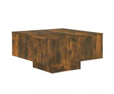 vidaXL Tavolino Rovere Fumo 60x60x31,5 cm in Legno Multistrato