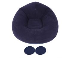 Orenic Divano Sferico Singolo Gonfiabile, Divano Gonfiabile Ultra Morbido Blu Scuro, Divano Gonfiabile Per Il Tempo Libero Per La Casa Soggiorno Camera da Letto Dormitorio Viaggi Allaperto Campeggio