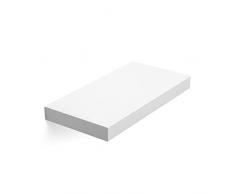 VASAGLE Mensola da Parete, Mensola da Muro per Libri Quadri Decorazioni Cornice Foto, 40 x 20 x 3,8 cm, MDF, Studio Salotto Cucina Corridoio Camera da Letto Bagno, Bianco LWS24WT