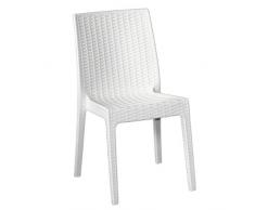 ARETA ARE051 Sedia Senza Braccioli, Modello Selene, Bianco, 55 x 46 cm