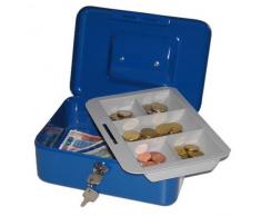 HMF 10120-05 Cassetta Portavalori con Vassoio Portamonete 20 x 16 x 9,5 cm, blu