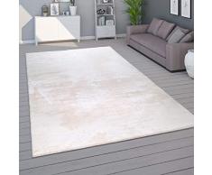 Tappeto per Soggiorno Unicolore Lavabile Morbido Pelo Corto Morbido, Dimensione:80x150 cm, Colore:Crema