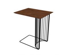 Anapo tavolino nero/castagno in MDF/50 x 38 x 52 cm