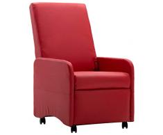 vidaXL Poltrona Reclinabile Ergonomica Imbottita Moderna Relax con Poggiapiedi Design Elegante Arredo Casa Seggiola in Similpelle Grigia