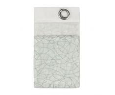 Caritex Tenda arredo filtrante Elea Effetto Lino con Borchie 140x280 cm W067 Verde Acqua