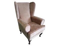 Poltrona ortopedica con schienale alto circa 53 cm, solida e comoda, ideale per persone disabili o convalescenti Beige