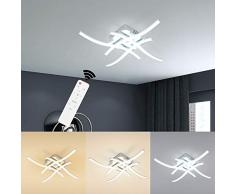 Wayrank Plafoniera Led Soffitto Dimmerabile, 28W Lampadario Camera da Letto con Telecomando, Luci da soffitto per Salotto Cucina, 2520LM, 3000K-6000K