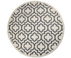 UArtlines 120 cm Cotone Tappeto Rotondo con Nappe Tessuti a Mano Grande Tappeti Lavabili in Lavatrice Salotto Morbido Tappeto Rotondo Fiore per Camera da Letto
