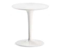 Kartell Tip Top Tavolino, PMMA, Bianco, 48 x 50 x 48 cm