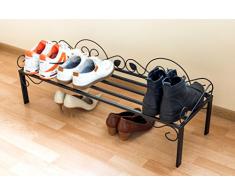 Scarpiera Mi-1 Scaffale 92cm Mobile scarpe 21237 Ripiano scarpe metallo ferro battuto.