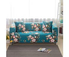 Treer Fodere Copridivani Universale Elasticizzata, 1 2 3 4 Posti Copridivani Elastici Spandex Copridivano Divano Antiscivolo Antigraffio Decorative Sofa (Fiori rosa,3 Posti(190-230cm))