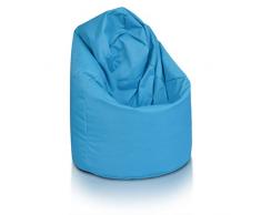Bepouf Poltrona Sacco Puf Pouf Poliestere Pieno (Azzurro, Media)