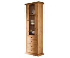 clever-moebel Parete attrezzata in legno di pino, oliato, congelatore
